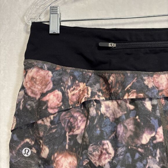 Lululemon Women’s Speed Up 2.5 Shorts Frosted Rose Black Run Gym Yoga Size 8 - Picture 7 of 15